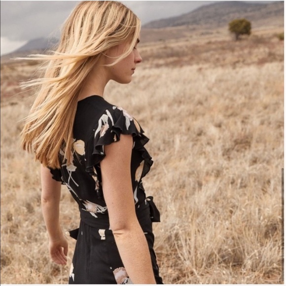 Christy Dawn Quinn Night Tulip Flora Tie Waist Maxi Dress - Picture 6 of 12